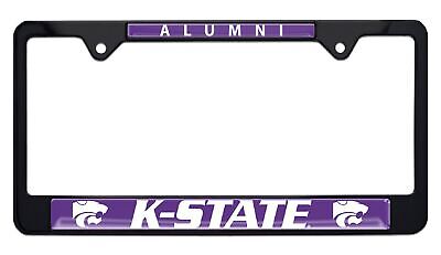 Kansas State University Wildcats Alumni Black License Plate Frame