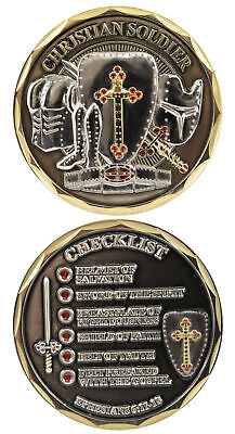 Ephesians 6:11-18 / Christian Soldier Checklist Challenge Coin 2493