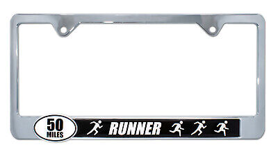 Ultra Marathon 50 Miles Runners License Plate Frame