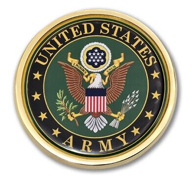 U.S. Army Seal - 3.5" Chrome Metal Auto Emblem