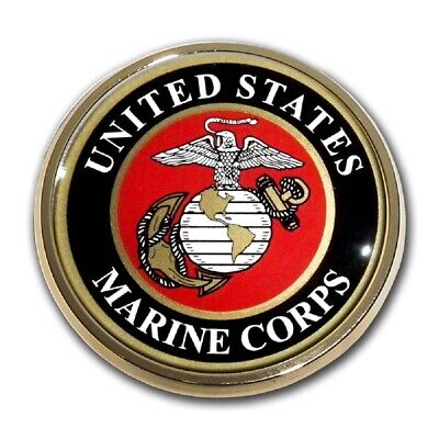 U.S. Marine Corps Seal - USMC 3.5" Chrome Metal Auto Emblem