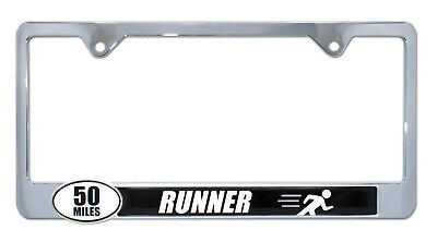 Ultra Marathon 50 Miles Runner License Plate Frame