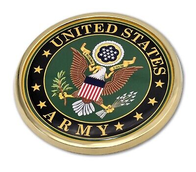 U.S. Army Seal - 3.5" Chrome Metal Auto Emblem