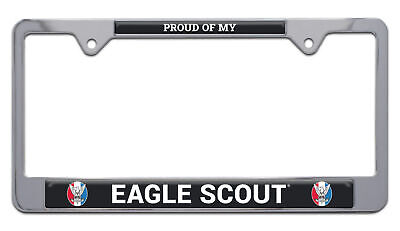 Eagle Scouts BSA Proud Parent Chrome Metal Standard Size License Plate Frame