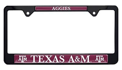 Texas A&M Aggies Black License Plate Frame