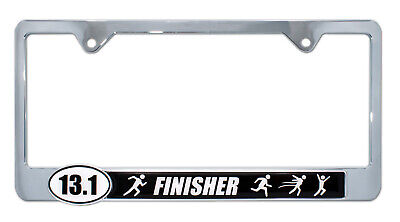 13.1 Half Marathon Finisher Black License Plate Frame