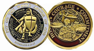Armor of God Ephesians / Military Soldier Challenge Coin 3102
