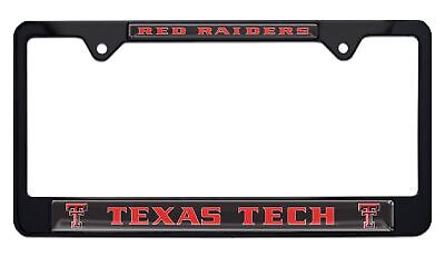 Texas Tech Red Raiders Black License Plate Frame