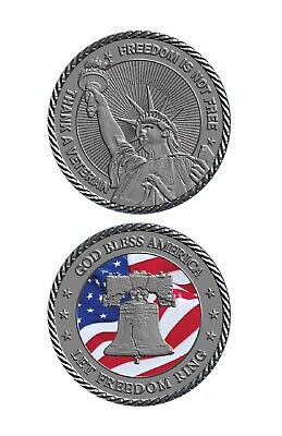 God Bless America / Thank A Veteran Challenge Coin *USA Made!