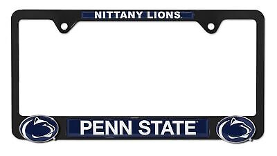 Penn State Nittany Lions Black 3D Metal License Plate Frame
