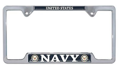 United States Navy Open Metal License Plate Frame