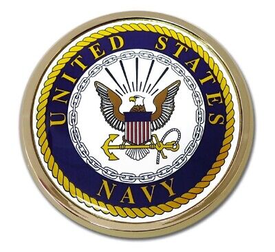 U.S. Navy Seal - 3.5" USN Chrome Metal Auto Emblem