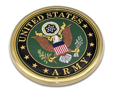 U.S. Army Seal - 3.5" Chrome Metal Auto Emblem