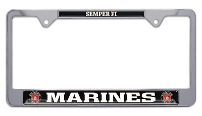 U.S. Marines Semper Fi Chrome License Plate Frame