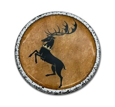 Officially Licensed Game of Thrones House Baratheon Chrome Metal 3.5” Emblem