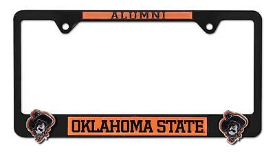 Oklahoma State Alumni Black 3D Metal License Plate Frame