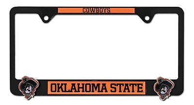 Oklahoma State Cowboys Black 3D Metal License Plate Frame