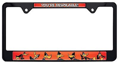 Daffy Duck Looney Tunes Black Metal License Plate Frame
