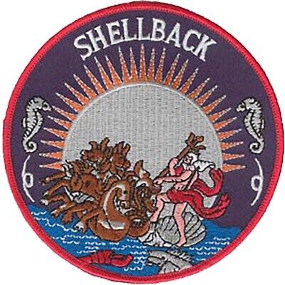 U.S. Navy USN SHELLBACK 4.5" Embroidered Iron-On Patch