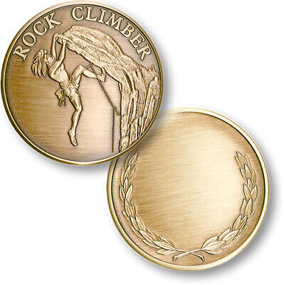Female Rock Climber - Engravable Challenge Coin