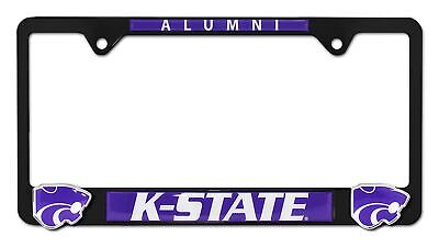 K-State Alumni Black 3D Metal License Plate Frame