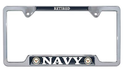 U.S. Navy Retired Open License Plate Frame