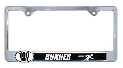 Ultra Marathon 100 Miles Runner License Plate Frame