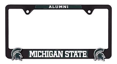 Michigan State Alumni Black 3D Metal License Plate Frame