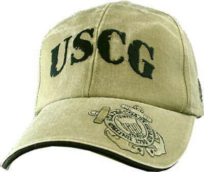 USCG Hat / U.S. Coast Guard Insignia Khaki Baseball Cap