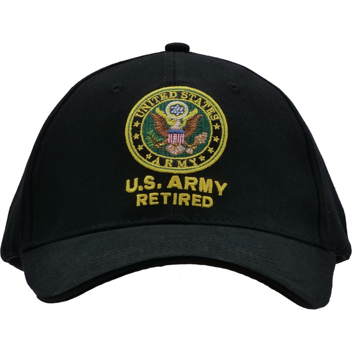U.S. Army Retired Hat / Army Seal Black Baseball Cap