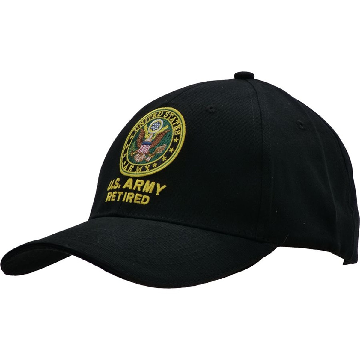 U.S. Army Retired Hat / Army Seal Black Baseball Cap