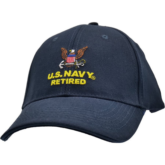 U.S. Navy Retired Hat / USN Navy Blue Baseball Cap