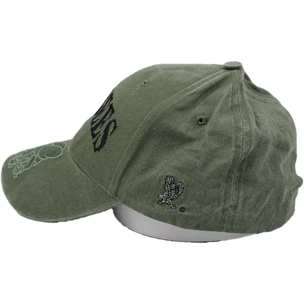 U.S. Navy Seabees Hat - USN Washed OD Green Baseball Cap