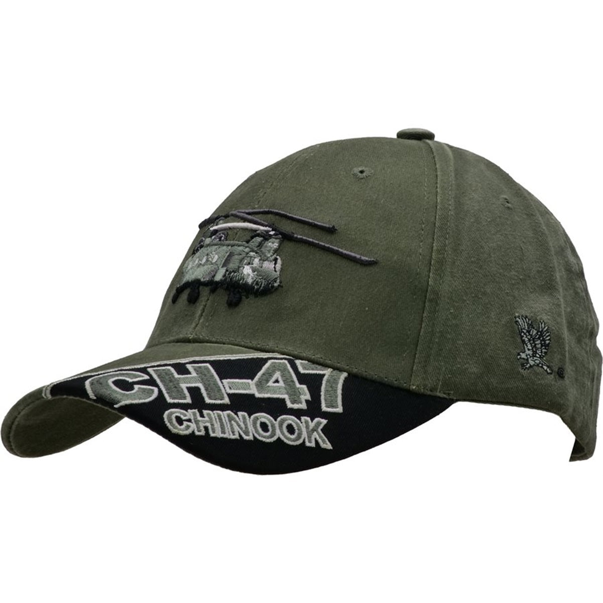 CH-47 Chinook Hat / Washed OD Green Baseball Cap