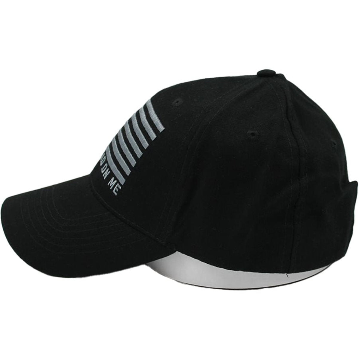 Don't Tread On Me Hat / Snake Flag Black Baseball Cap