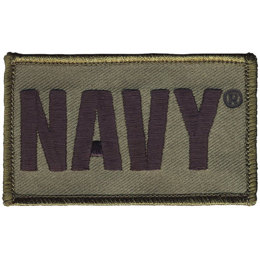 U.S. NAVY 2" x 3" Hook & Loop 2 Piece OD Green Patch