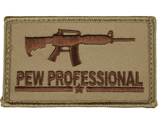Pew Professional 2" x 3.5" Hook & Loop 2 Piece Coyote Brown Patch