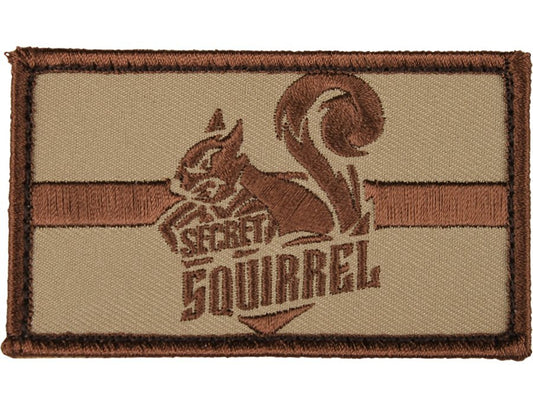 Secret Squirrel 2" x 3.5" Hook & Loop 2 Piece Coyote Brown Patch