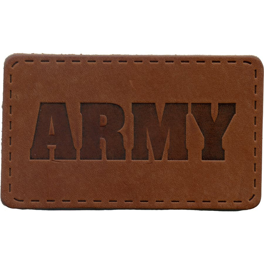 U.S. Army Leather 3.5"x2" Iron-On Patch