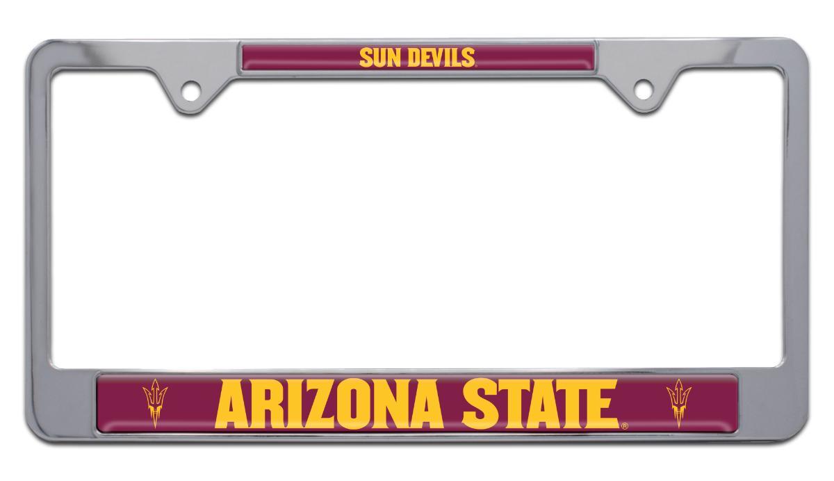 Arizona State Sun Devils Chrome Metal License Plate Frame