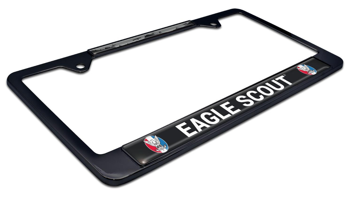 Eagle Scout Black Metal License Plate Frame
