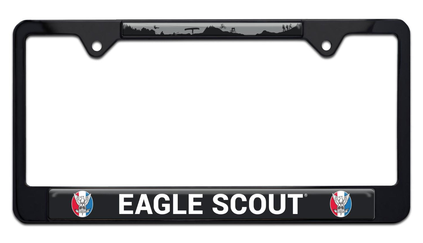 Eagle Scout Black Metal License Plate Frame