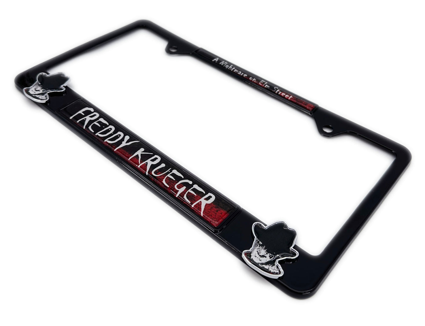 Freddy Krueger Nightmare on Elm Street 3D Black Metal License Plate Frame
