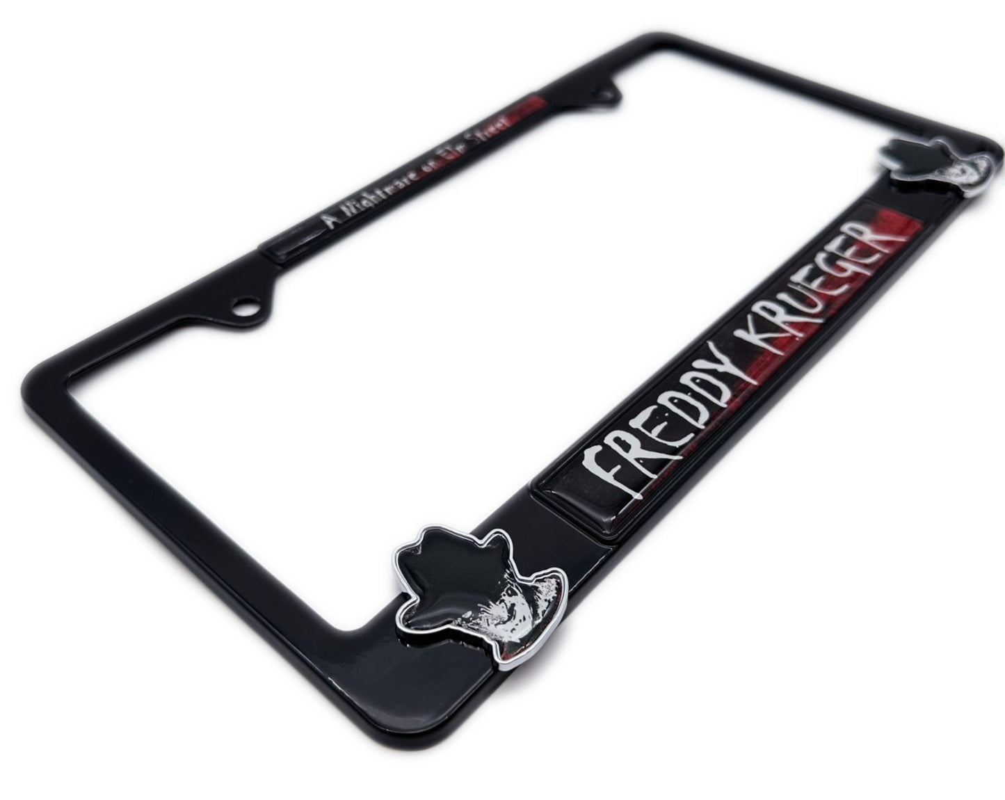 Freddy Krueger Nightmare on Elm Street 3D Black Metal License Plate Frame