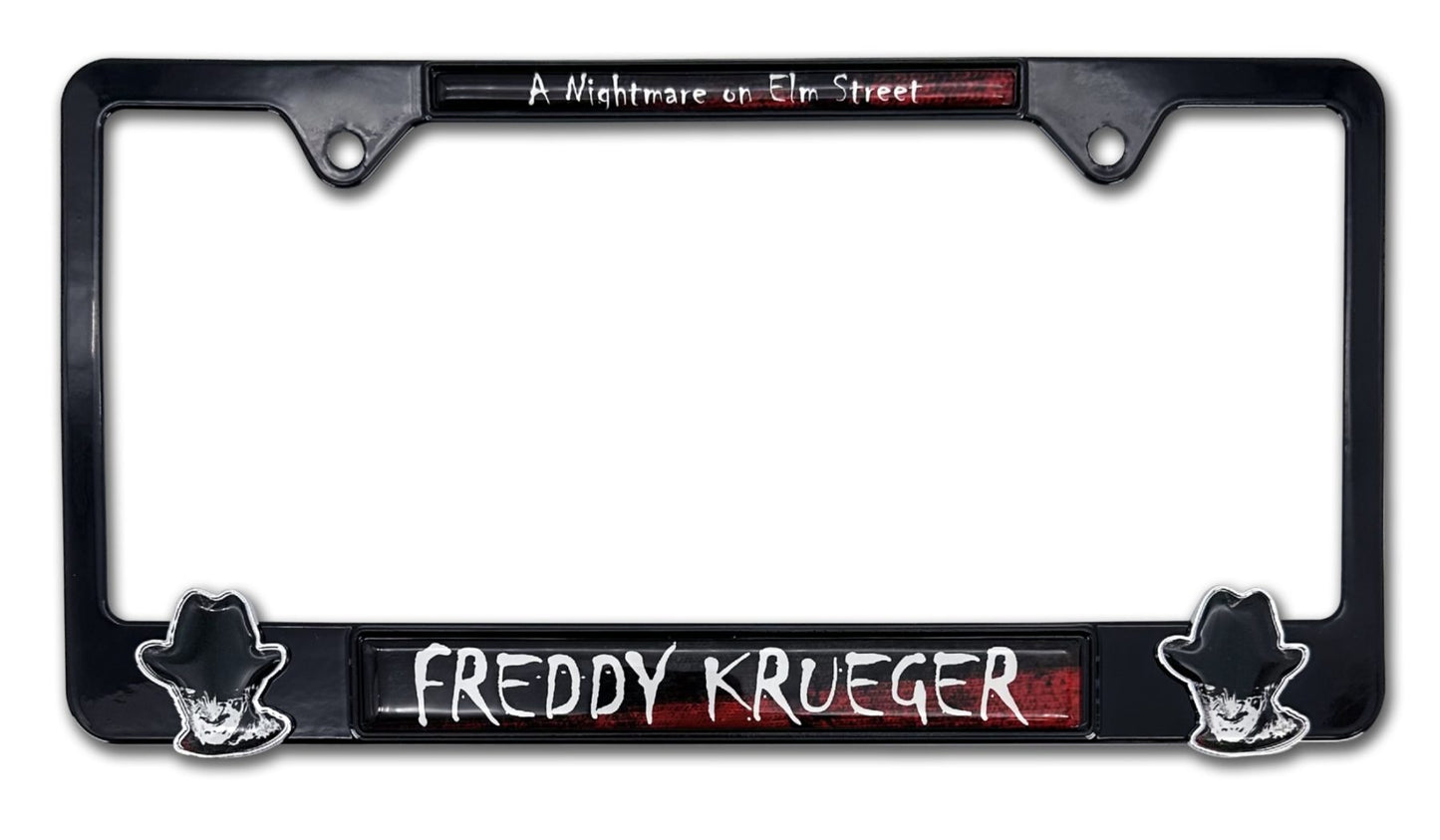 Freddy Krueger Nightmare on Elm Street 3D Black Metal License Plate Frame