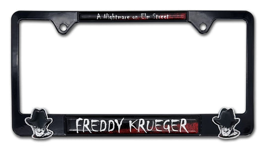 Freddy Krueger Nightmare on Elm Street 3D Black Metal License Plate Frame