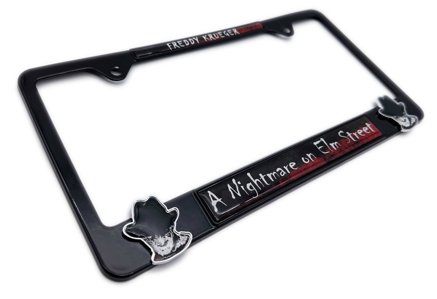 Nightmare on Elm Street Freddy Krueger 3D Black Metal License Plate Frame