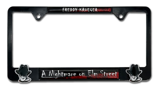Nightmare on Elm Street Freddy Krueger 3D Black Metal License Plate Frame