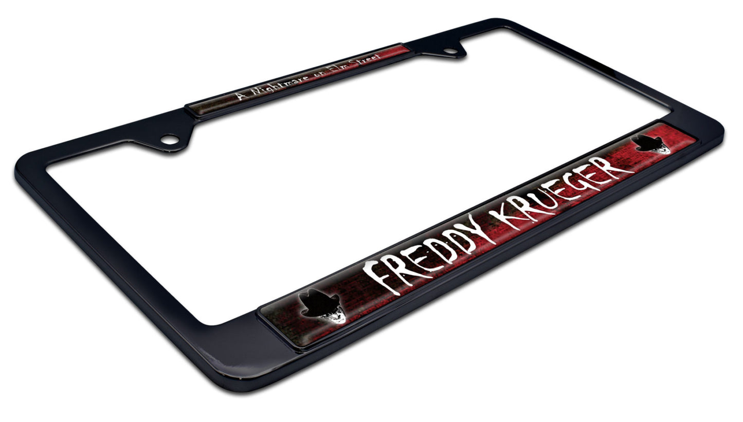 Freddy Krueger Nightmare on Elm Street Movie Black Metal License Plate Frame