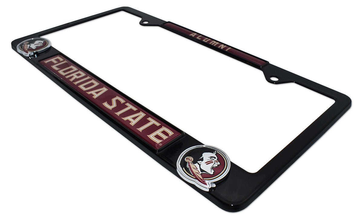Florida State Alumni Black 3D Metal License Plate Frame